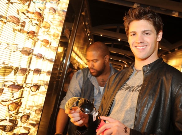 Steven R. McQueen From The CW's "Vampire Diaries" Shops The New Armani Exchange