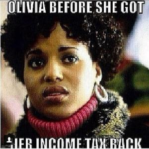 Olivia Pope income tax meme