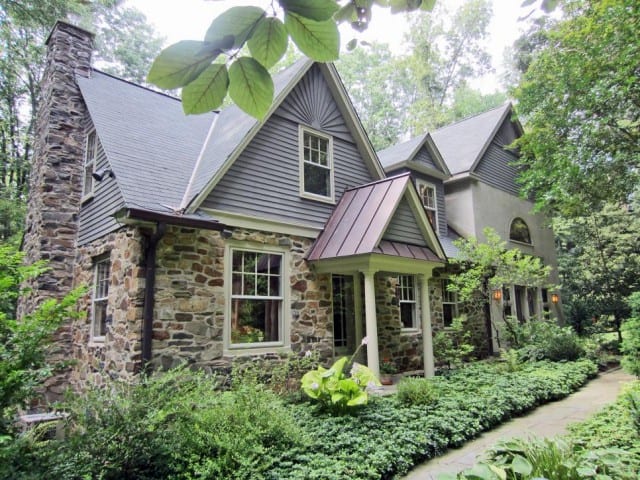 hunters house hgtv cottage stone homes door awning charming front househunters dreamy historic roof facade shows fieldstone stacked interesting preservation