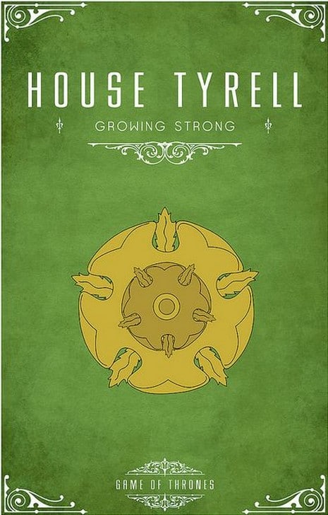 The Full Game Of Thrones Family Crest Line Up