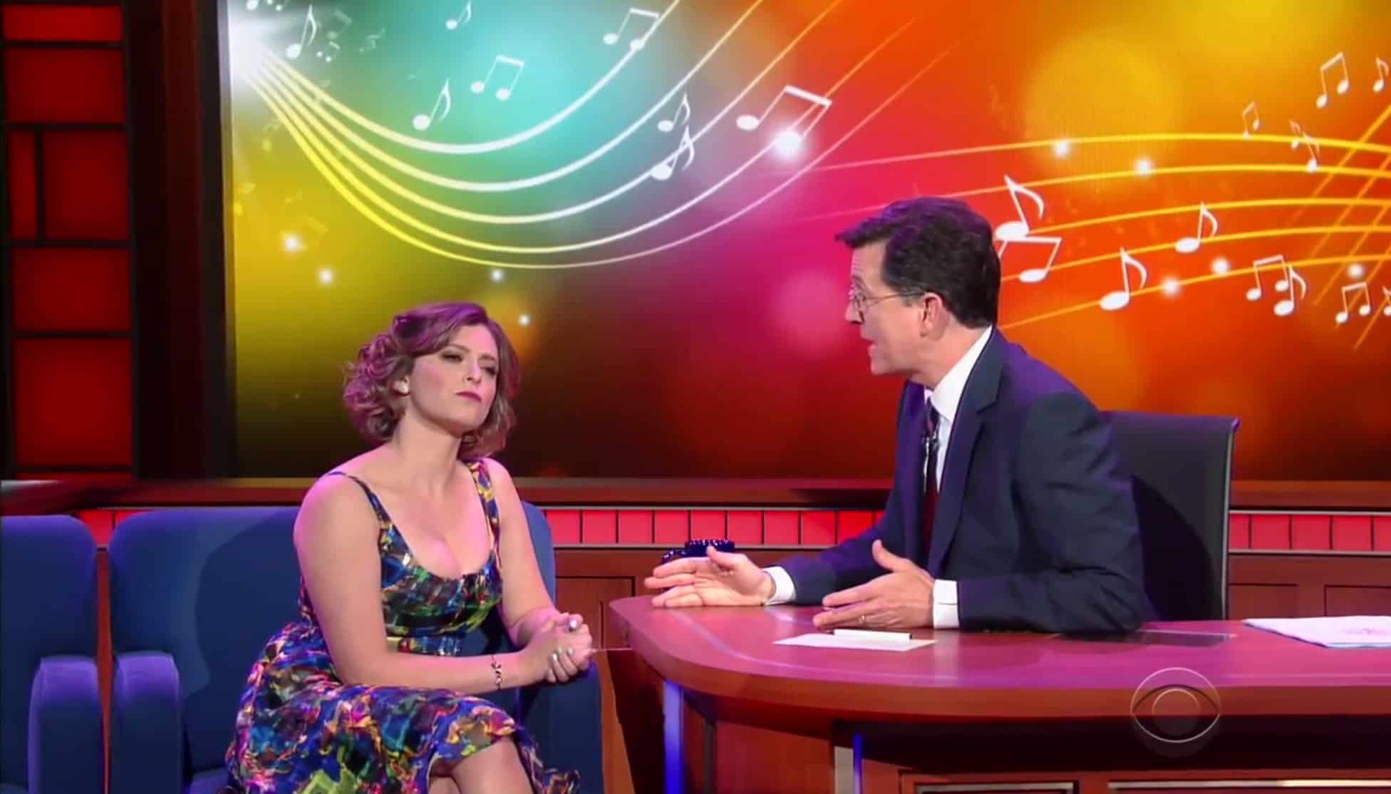 Rachel Bloom Schools Stephen Colbert On The Art of the Musical on The Late Show