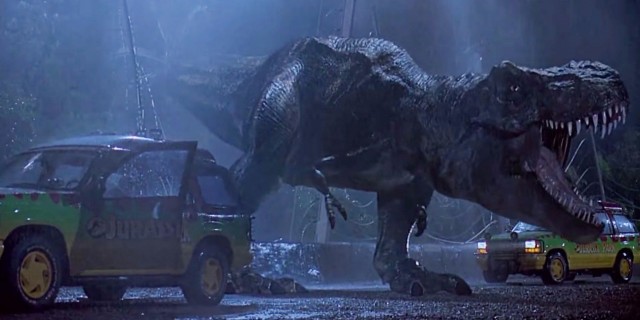 jurassic park t rex first