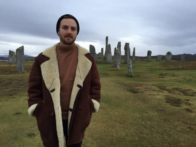 Smith at the Callanish Stones in Lewis, Scotland.