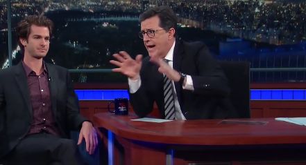 Stephen Colbert and Andrew Garfield Go Across The Pond And Down South In One Sentence