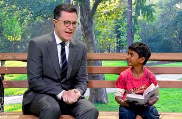 Stephen Colbert is Starstruck Upon Meeting Sunny Pawar