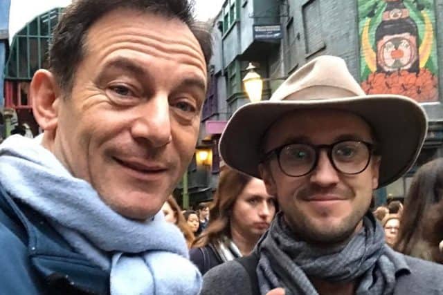 Harry Potter Malfoy stars Jason Isaacs and Tom Felton Reunite in Orlando