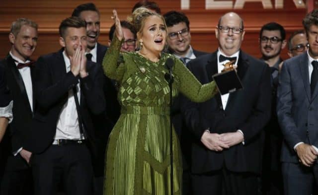 Adele at the Grammys 2017