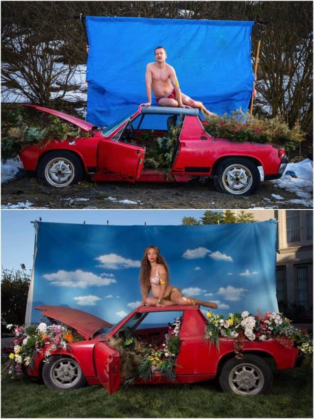 Guy From Idaho Does a Pretty Awesome Beyonce Pregnancy Photoshoot Impression