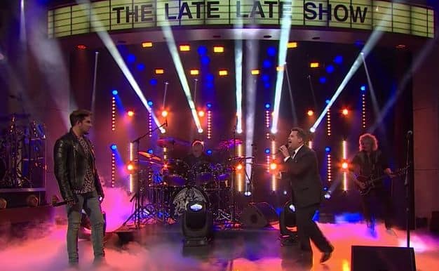 James Corden Battles Adam Lambert to be the Queen Front Man