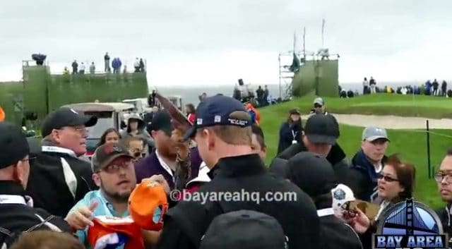 Peyton Manning Gets Mobbed by Autograph Hounds at Pebble Beach