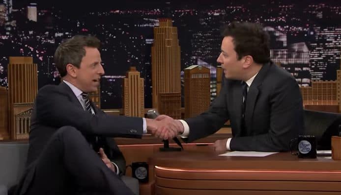 Seth Meyers and Jimmy Fallon Argue about Who Got Trump Elected