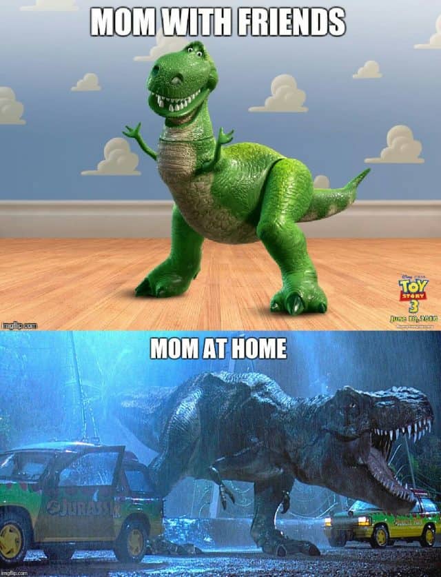 A Perfect Toy Story and Jurassic Park Representation of Moms