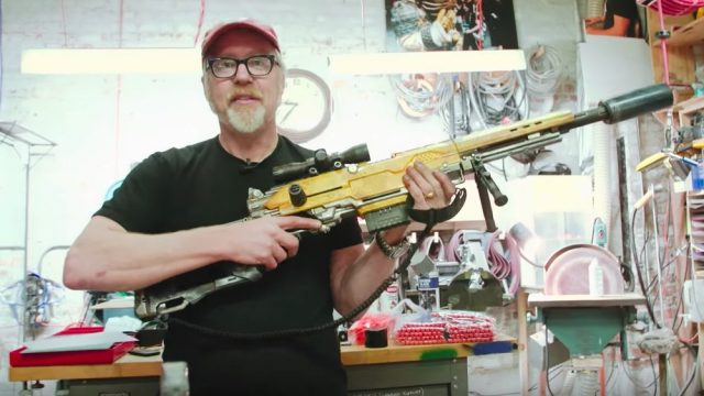 Adam Savage Turns a Nerf Gun into a Sci-Fi Sniper Rifle