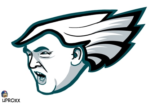 Delusional Fan Gets Donald Trump Eagles Logo Tattooed On His Arm