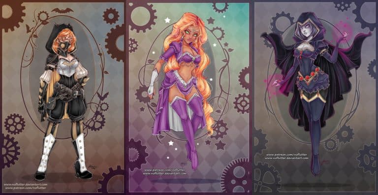 Awesome Steampunk DC Superheroine Designs By NoFlutter