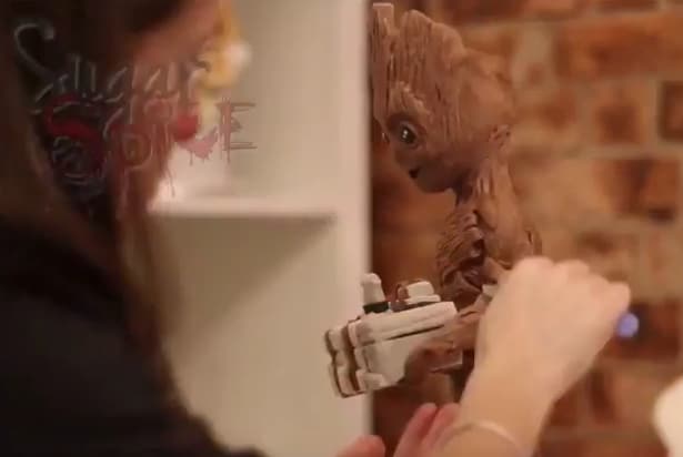 Get a Load of This Baby Groot Chocolate Sculpture