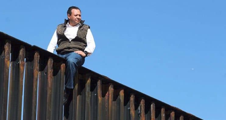 Mexican Congressman Braulio Guerra Climbs 30-Foot Border Wall To Mock Donald Trump