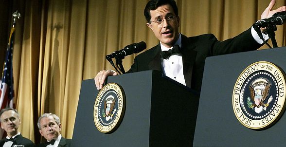 Stephen Colbert At The White House Correspondents Dinner During Bush Era