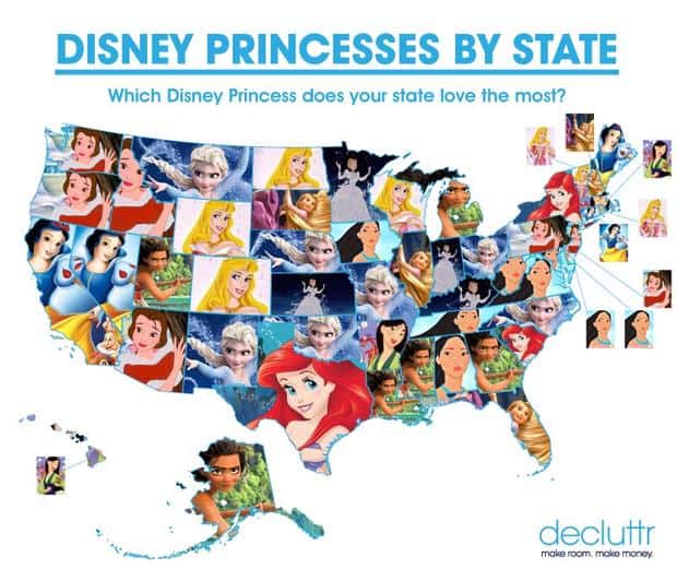 These are the Most Popular Disney Princesses in Each State