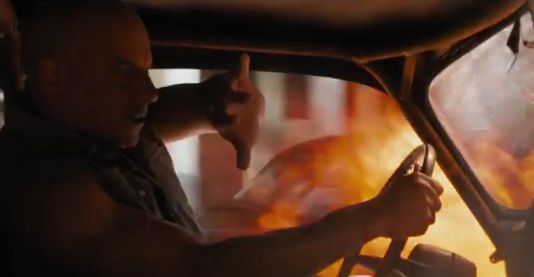 New Fate of the Furious Clip Features Vin Diesel Driving a Burning Car