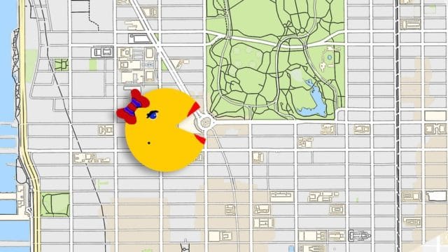 why does my google maps have a ms pacman game inside