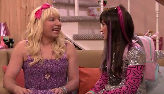 Jimmy Fallon And Demi Lovato Whip Out An Ew Sketch On The Tonight Show
