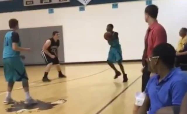 High School Kid with No Arms Drains Shot after Shot in a Real Game