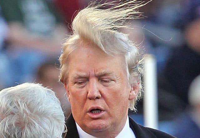 A Video of Donald Trump&#8217;s Hair Holding on for Dear Life