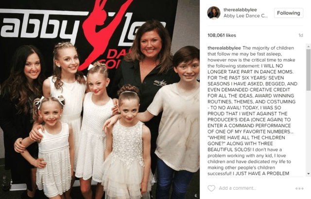 Dance Moms Abby Lee Miller Quits The Show Because Producers &#8220;Treat Women Like Dirt&#8221;