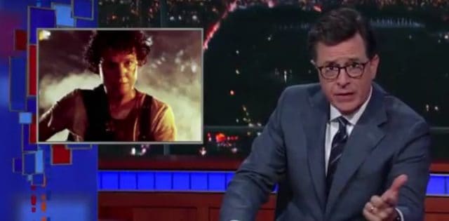 Stephen Colbert and Sigourney Weaver Make an Exclusive “Alien” Trailer