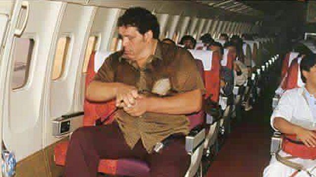 Andre The Giant Flying out of Japan in 1980