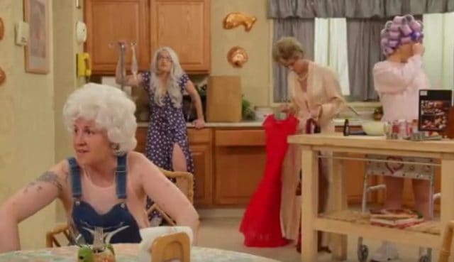 The Ladies of HBO&#8217;s Girls Star in a Golden Girls Parody on Jimmy Kimmel Live