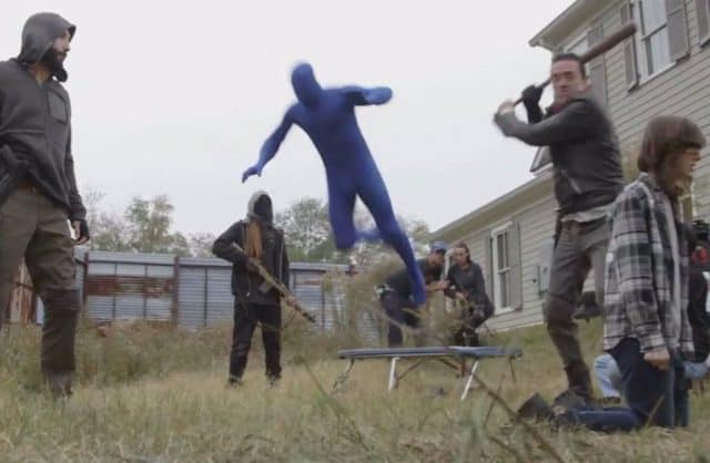 Behind the Scenes of The Walking Dead Season 7 Finale Shiva Attack