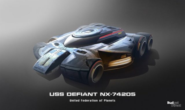 A Collection of Star Trek Spacecraft Reimagined as Cars