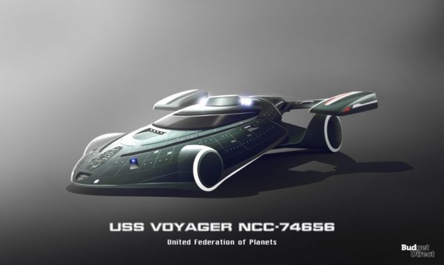 A Collection of Star Trek Spacecraft Reimagined as Cars