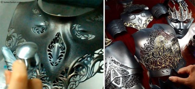 Woman Spends over 500 Hours Making Futuristic Medieval Armor