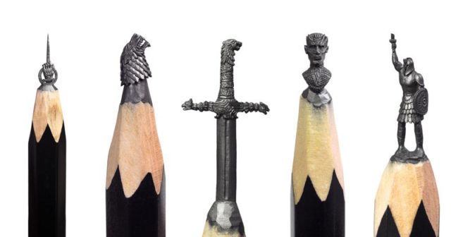 Artist Carves Game of Thrones Themed Sculptures Onto the Tips of Pencils