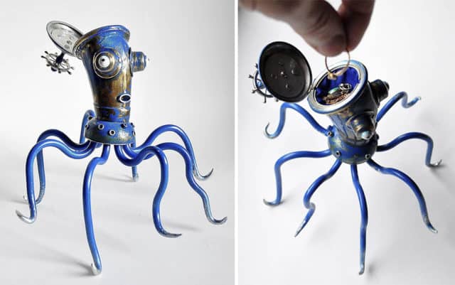 Artist Creates Amazing Steampunk Sculptures From The Trash