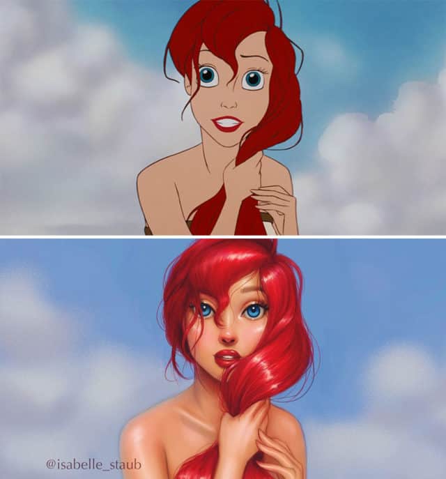 Illustrator Isabelle Staub Repaints Disney Princesses To Look More Realistic