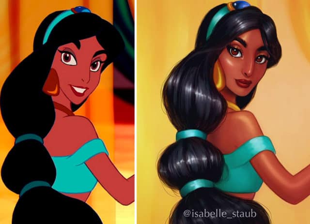 Illustrator Isabelle Staub Repaints Disney Princesses To Look More Realistic