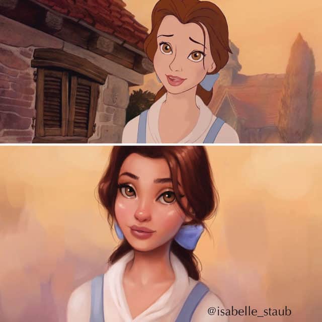 Illustrator Isabelle Staub Repaints Disney Princesses To Look More Realistic