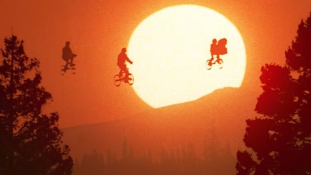 Watch E.T.&#8217;s Classic Bike Flying Scene without accompanying John Williams Score