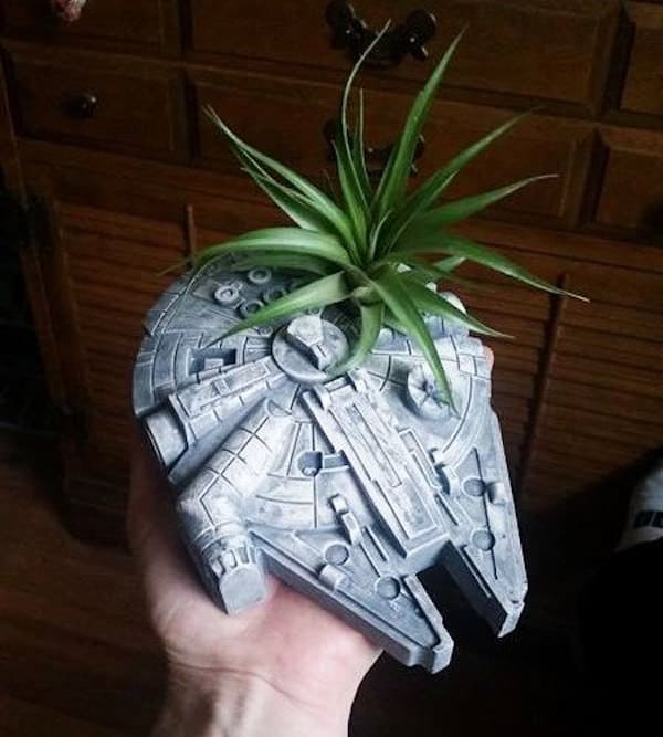 Spice Up Your Green House with Death Star And Millennium Falcon Star Wars Planters