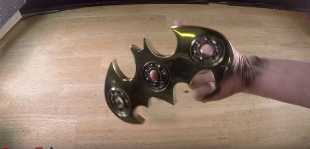 Batman Symbol Fidget Spinner Cast From Brass Bullet Casings is the Best One So Far