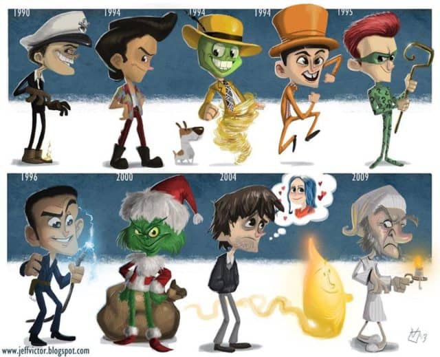 Artist Illustrates The Evolution Of Famous Actors And Characters
