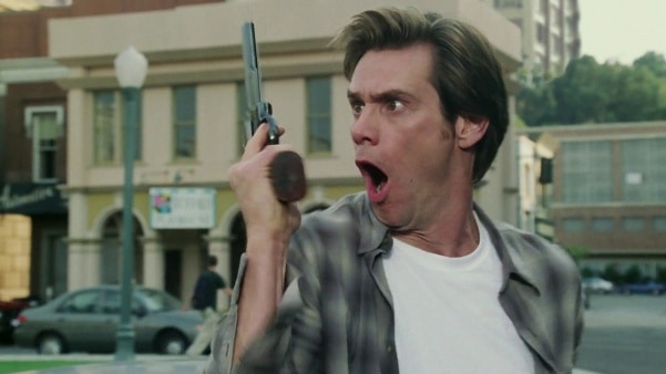 Compilation of Jim Carrey Mocking Movies and Actors in His Movies