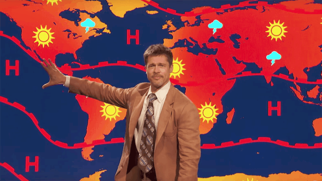 Brad Pitt Gives Grim Weather Forecast on The Jim Jefferies Show