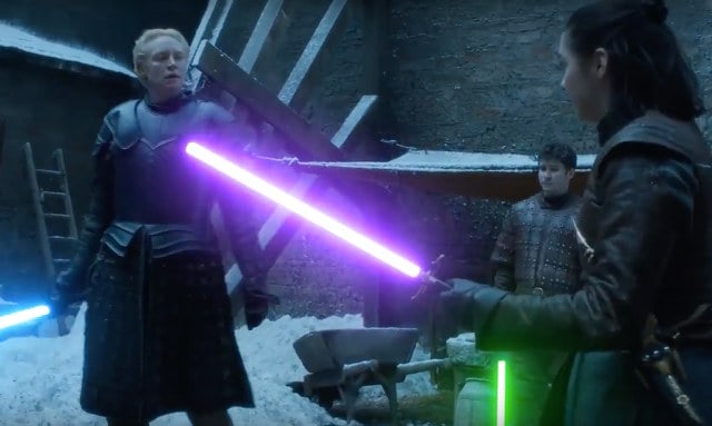 Arya Stark And Brienne Of Tarth’s Glorious Lightsaber Battle