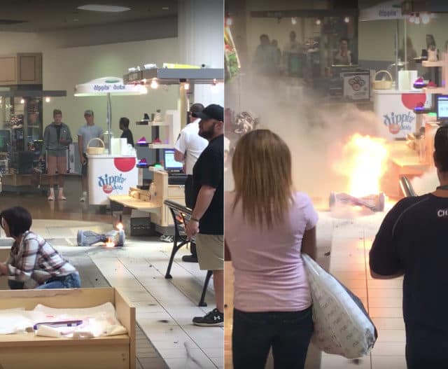 A Hoverboard Explodes At a Mall and People Stick Around To Smell It