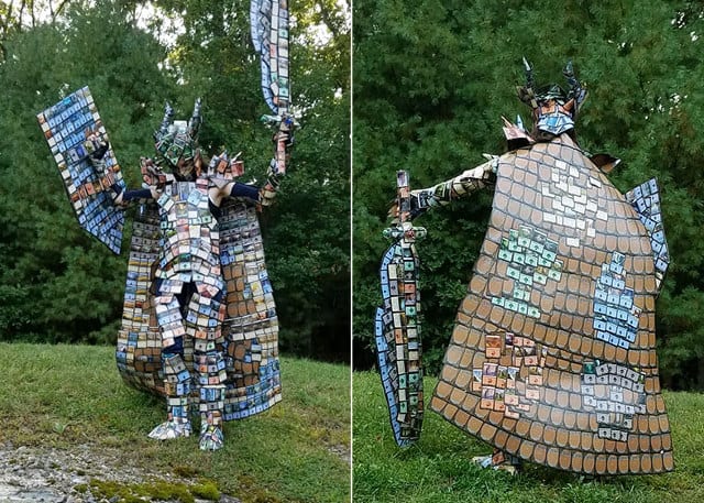 Suit Of Armor Made Entirely Out Of Magic The Gathering Cards